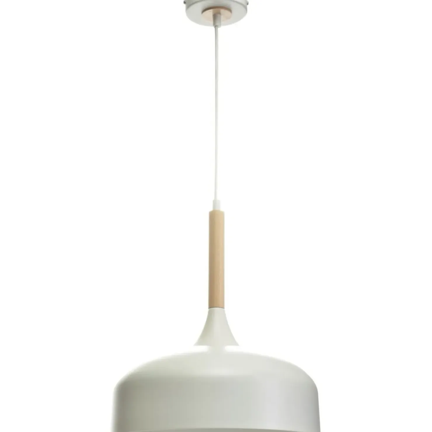 Store Sklep Kaja Biała lampa wisząca z metalowym kloszem MLP6217 z serii TAYLOR | Kaja Oświetleni