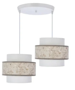 Cheap Sklep Kaja Biała lampa wisząca z podwójnymi abażurami 32-18090 z serii CALMI