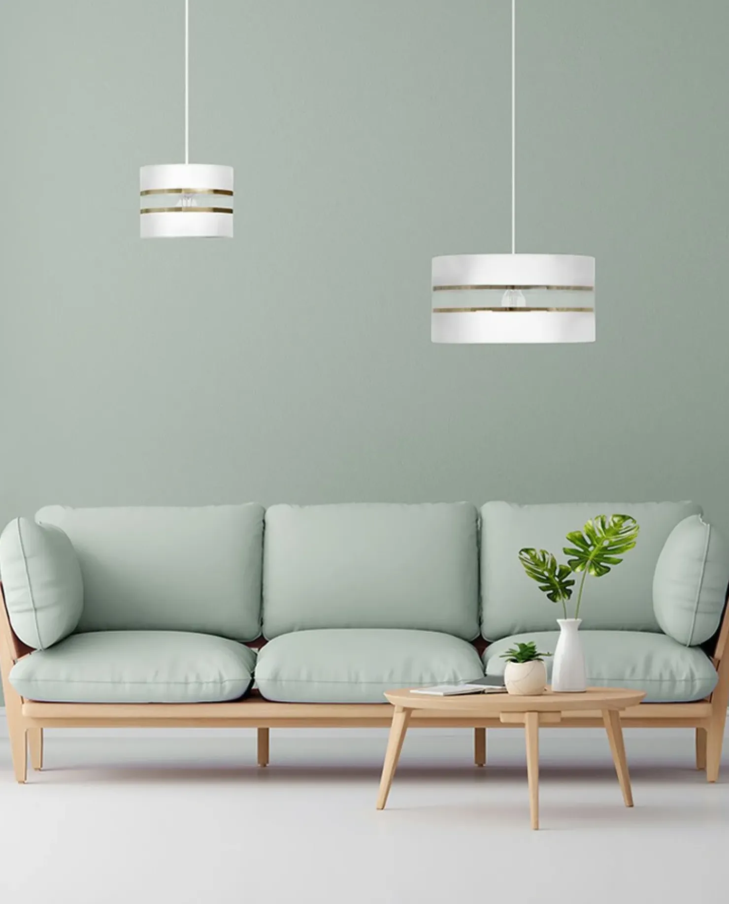 Biała lampa wisząca ze złotymi dekoracjami K-5210 z serii VICTORIA*Sklep Kaja Sale