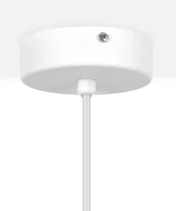 Biała lampa wisząca ze złotymi dekoracjami K-5210 z serii VICTORIA*Sklep Kaja Sale