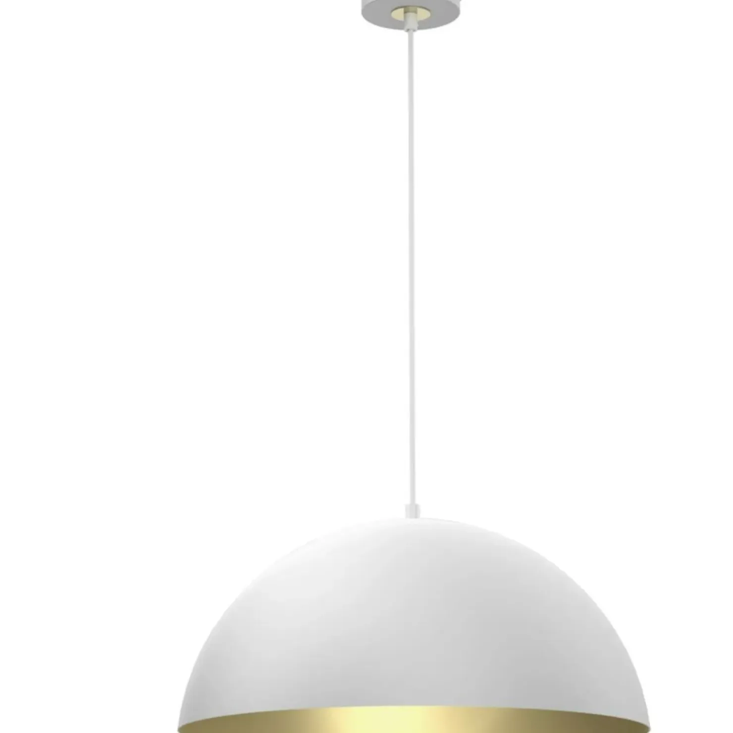 Store Sklep Kaja Biała lampa wisząca ze złotym wnętrzem MLP7974 z serii BETA | Kaja Oświetlenie