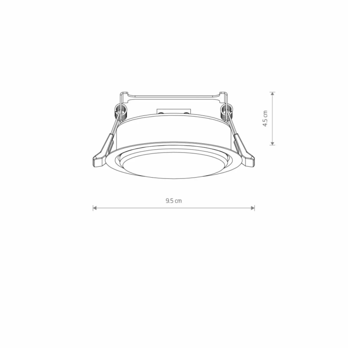 Biała lampa wpustowa oczko GX53 ⌀9,5cm 10840 UNO | Kaja Oświetlenie*Sklep Kaja Clearance