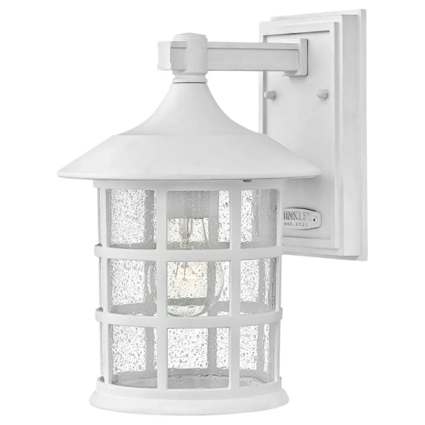 Biała lampa zewnętrzna, kinkiet HK-FREEPORT2-M-TWH z serii FREEPORT*Sklep Kaja Fashion