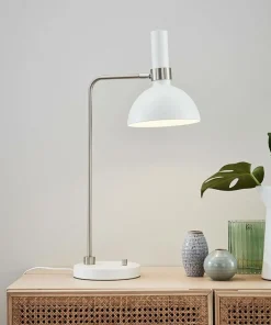 Biała lampka biurkowa ze ściemniaczem 107502 | Kaja Oświetlenie*Sklep Kaja Shop