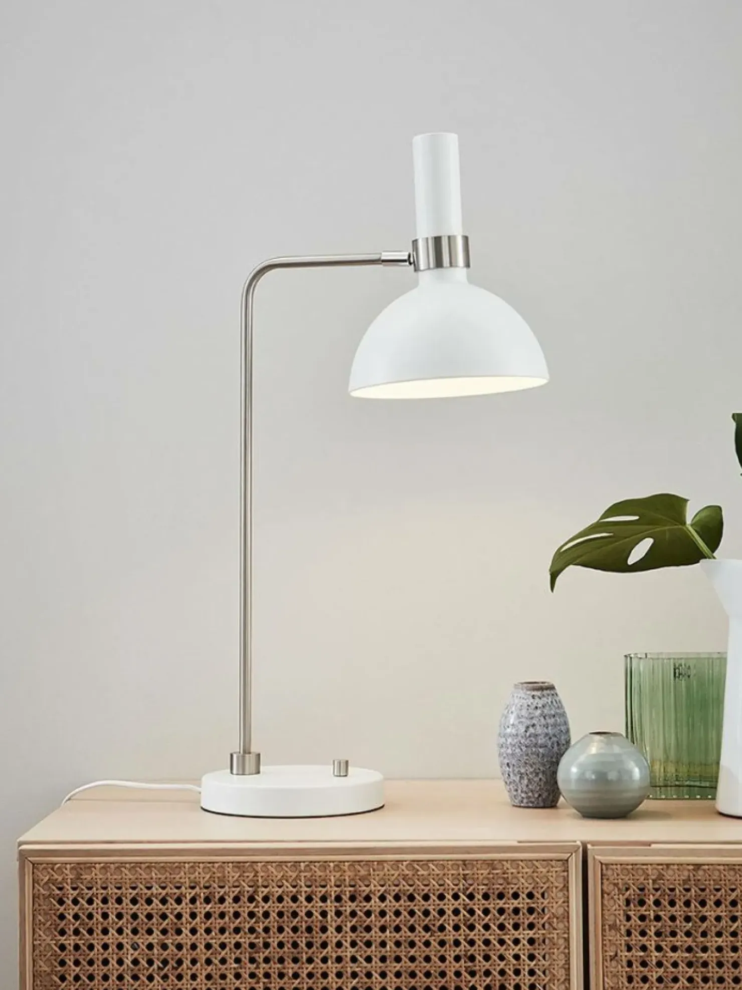 Biała lampka biurkowa ze ściemniaczem 107502 | Kaja Oświetlenie*Sklep Kaja Shop