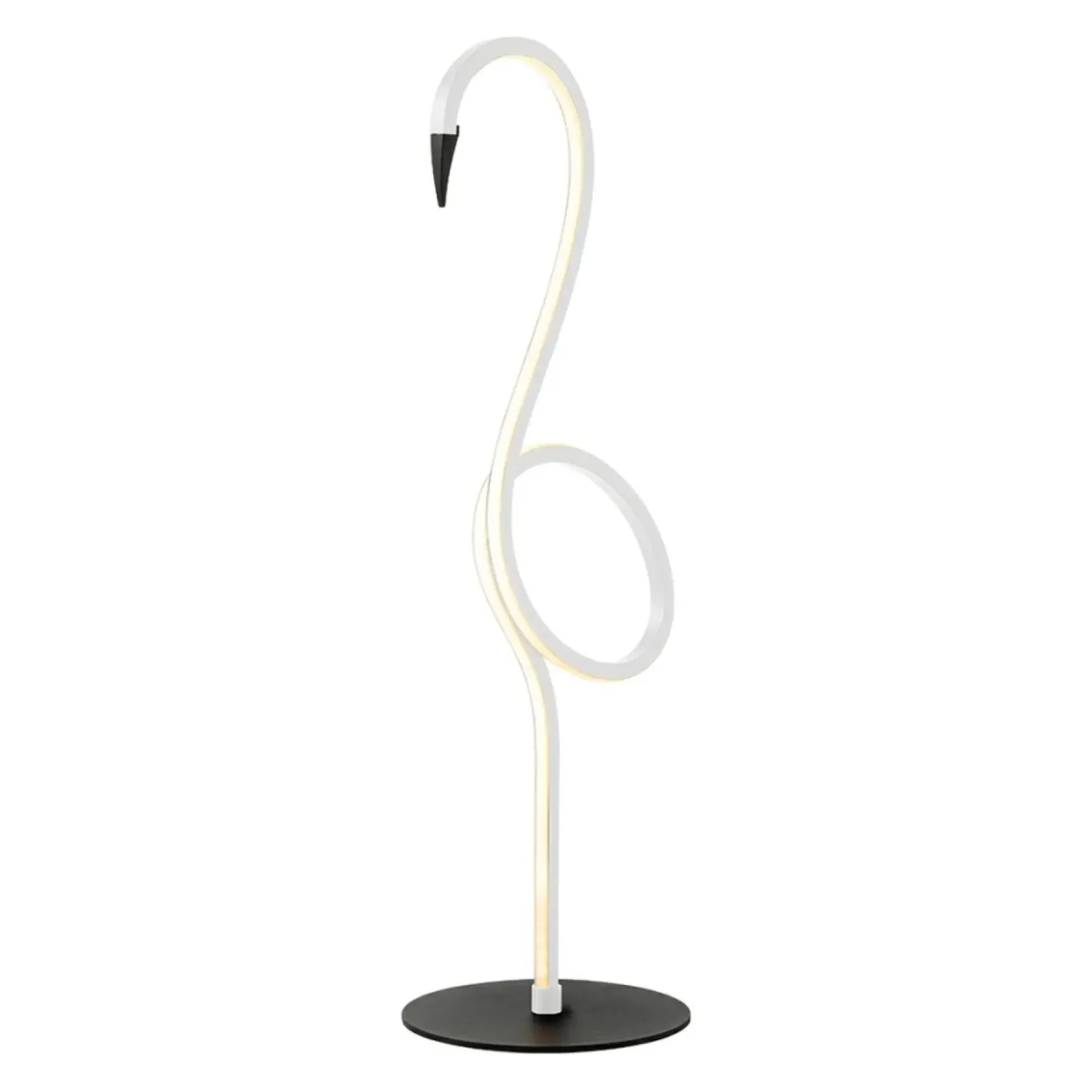 Biała lampka stołowa, dekoracyjna FLAMINGO-TL-WHT z serii FLAMINGO*Sklep Kaja New