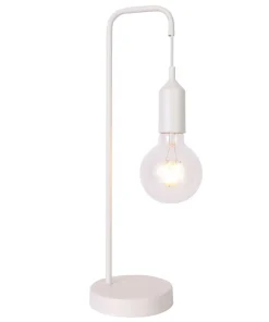 Biała lampka stołowa odkryta żarówka LEDEA 50501193 LAREN | Kaja*Sklep Kaja Outlet