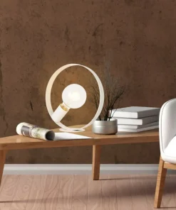 Biała lampka stołowa okrągła E27 LEDEA 50501201 NEXO | Kaja*Sklep Kaja Shop