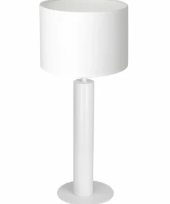 Biała lampka stołowa z klasycznym abażurem LX 3661 z serii TABLE LAMPS*Sklep Kaja Store
