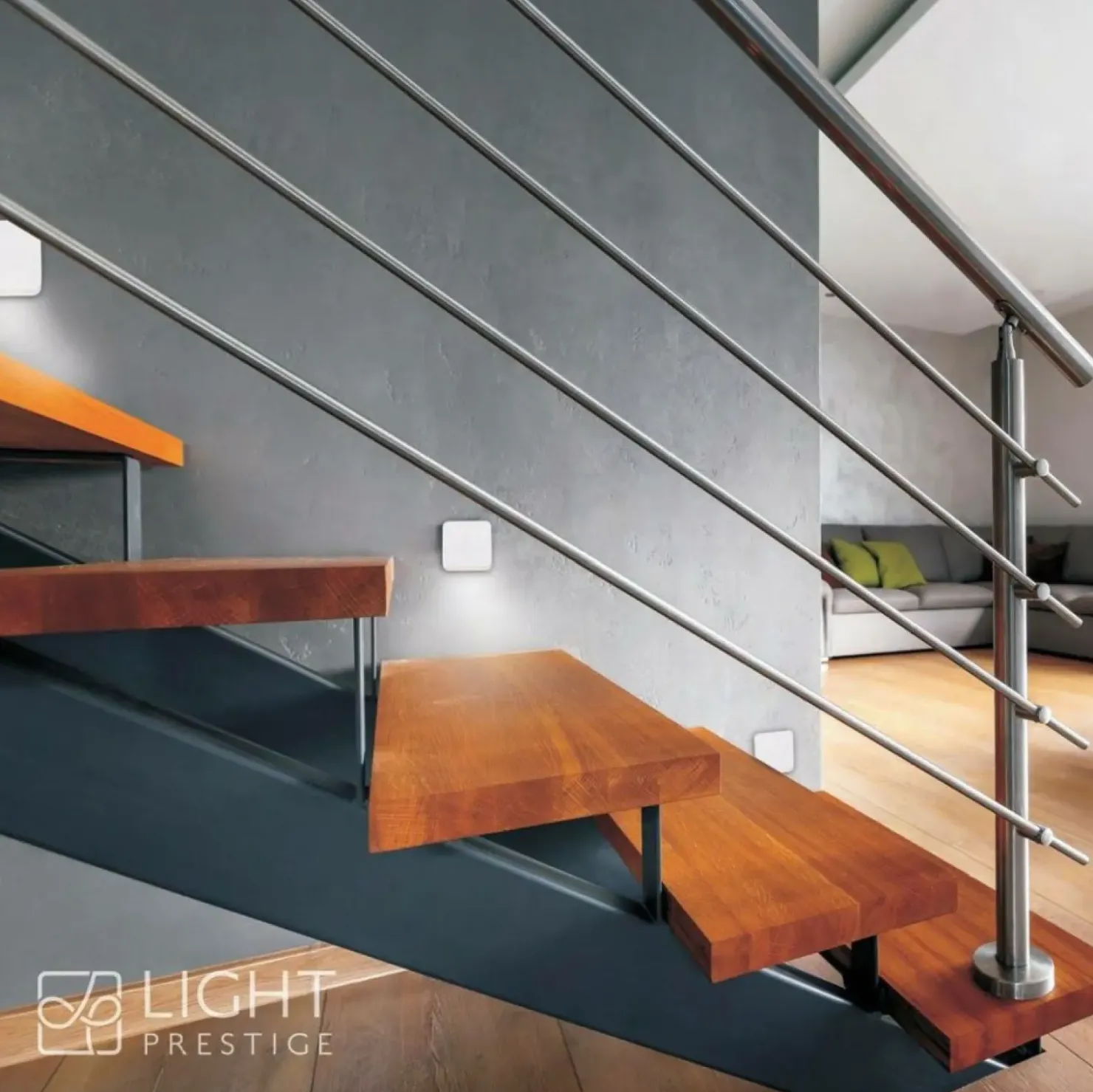 Biała, ledowa lampka na schody LP-0458 WH STEP | Kaja Oświetlenie*Sklep Kaja Fashion