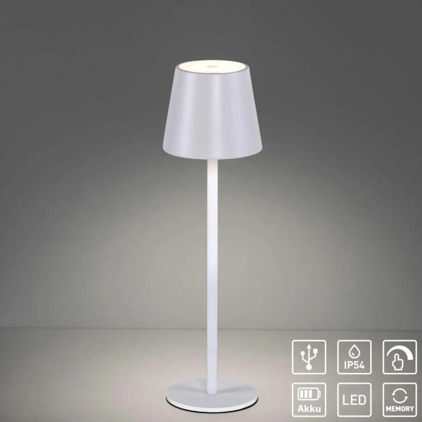 Biała, ledowa lampka na szafkę nocną 19250-16 EURIA | Kaja Oświetlenie*Sklep Kaja Shop