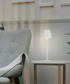 Biała, ledowa lampka na szafkę nocną 19250-16 EURIA | Kaja Oświetlenie*Sklep Kaja Shop