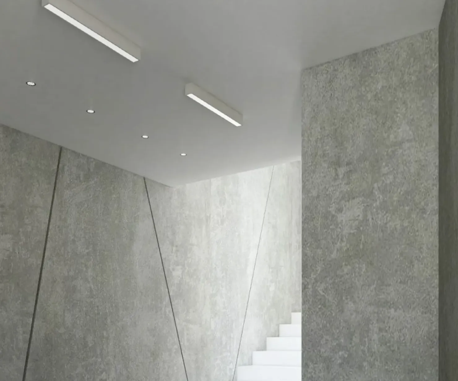 Biała listwa sufitowa LED 57cm do korytarza MX C0124 LINEAR | Kaja*Sklep Kaja Online