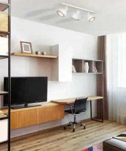 Best Sale Sklep Kaja Biała listwa sufitowa z drewnianymi wstawkami MLP8651 OVAL | Kaja