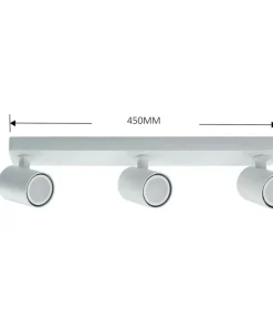 Clearance Sklep Kaja Biała listwa sufitowa z reflektorami LP-731/3W WH SNOW | Kaja