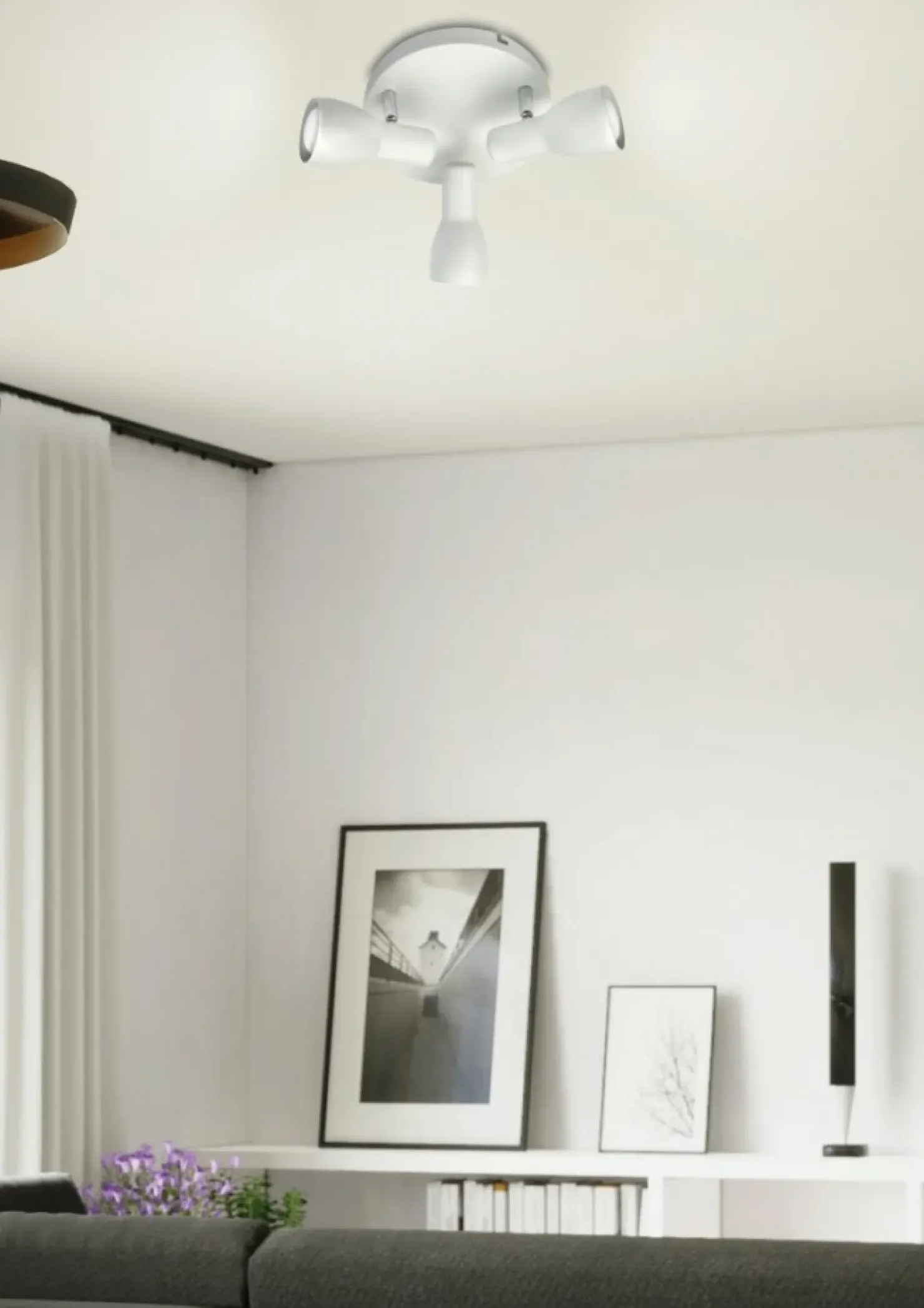 Biała, minimalistyczna lampa sufitowa 98-44204 PICARDO | Kaja*Sklep Kaja Outlet