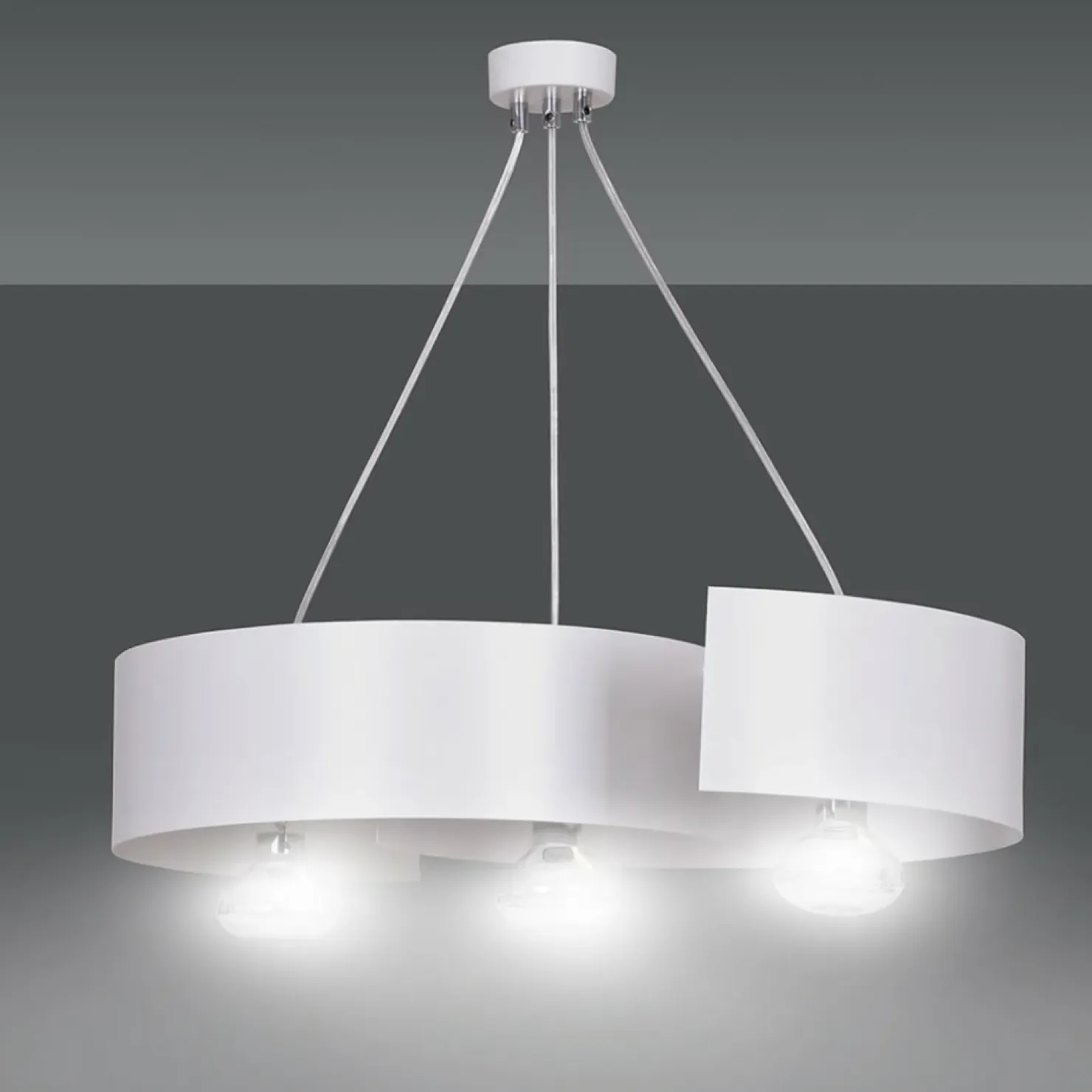 Shop Sklep Kaja Biała, nietuzinkowa lampa wisząca do kuchni 306/3 VIXON | Kaja