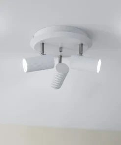 Biała, okrągła lampa sufitowa do sypialni 108464 z serii COSTILLA*Sklep Kaja Shop
