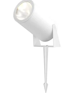 Biała oprawa mocowana w ziemi, ruchoma O050FL-L30W3K z serii BERN*Sklep Kaja Clearance