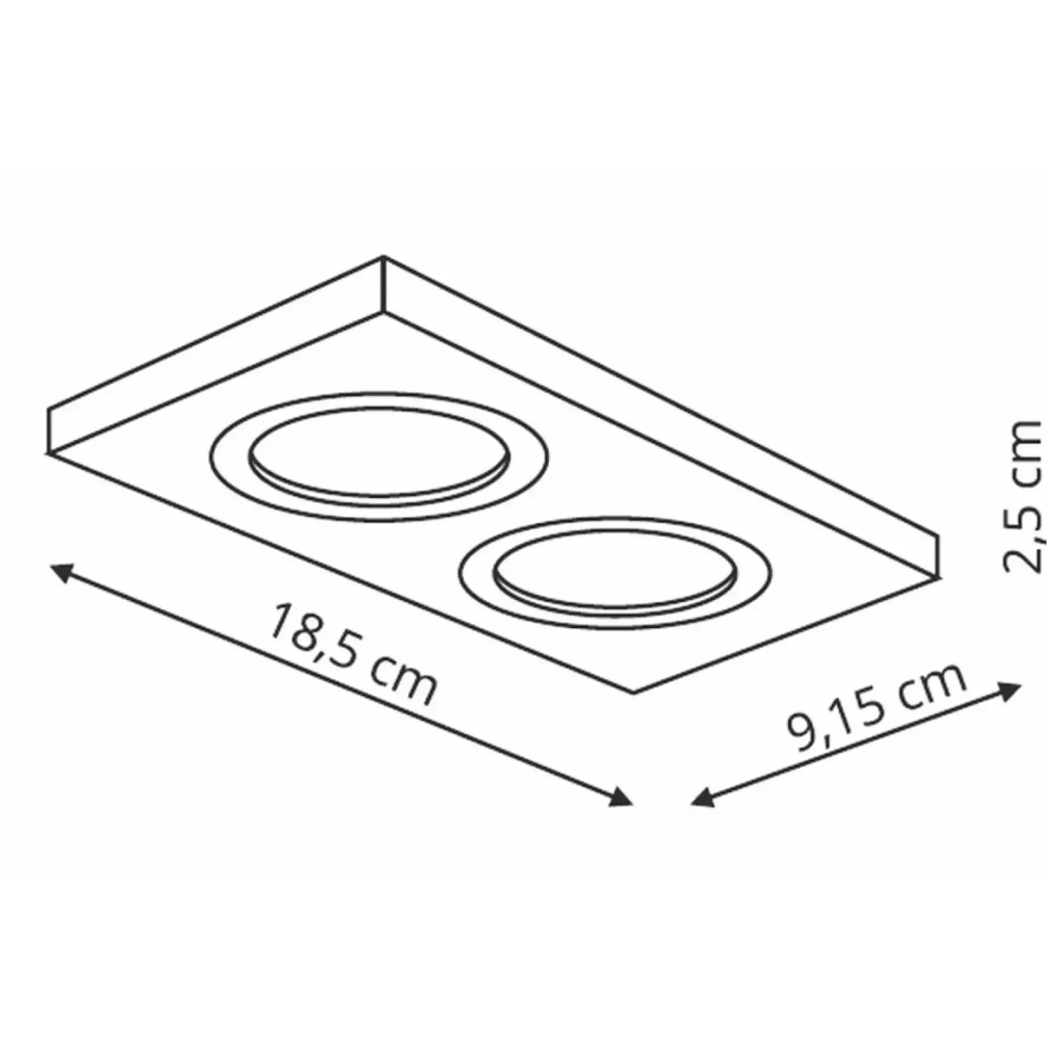 Biała oprawa podtynkowa z oczkami LP-2780/2RS WH METIS | Kaja*Sklep Kaja Sale