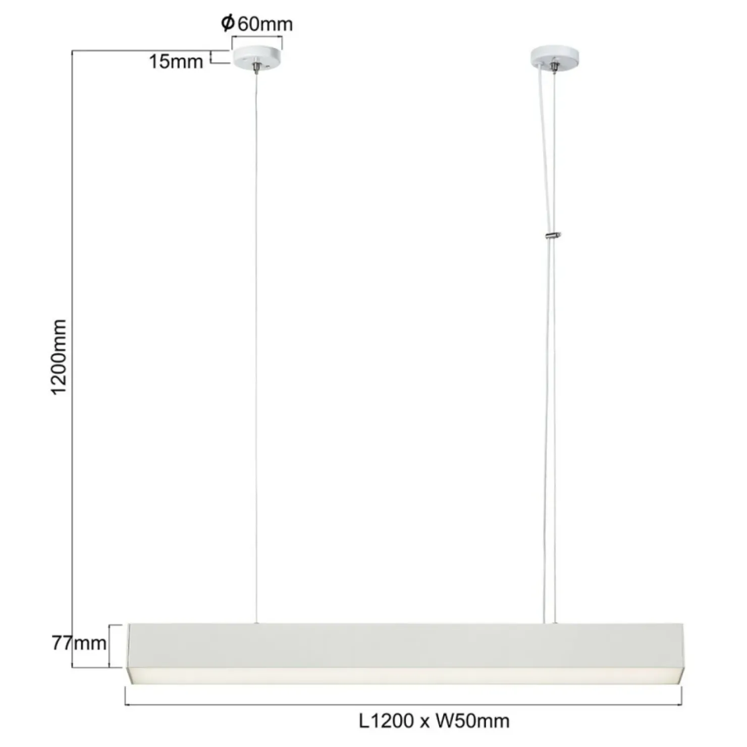 Best Sale Sklep Kaja Biała, pozioma listwa LED 120cm LP-1401/1P L WH SMART LUCI L | Kaja