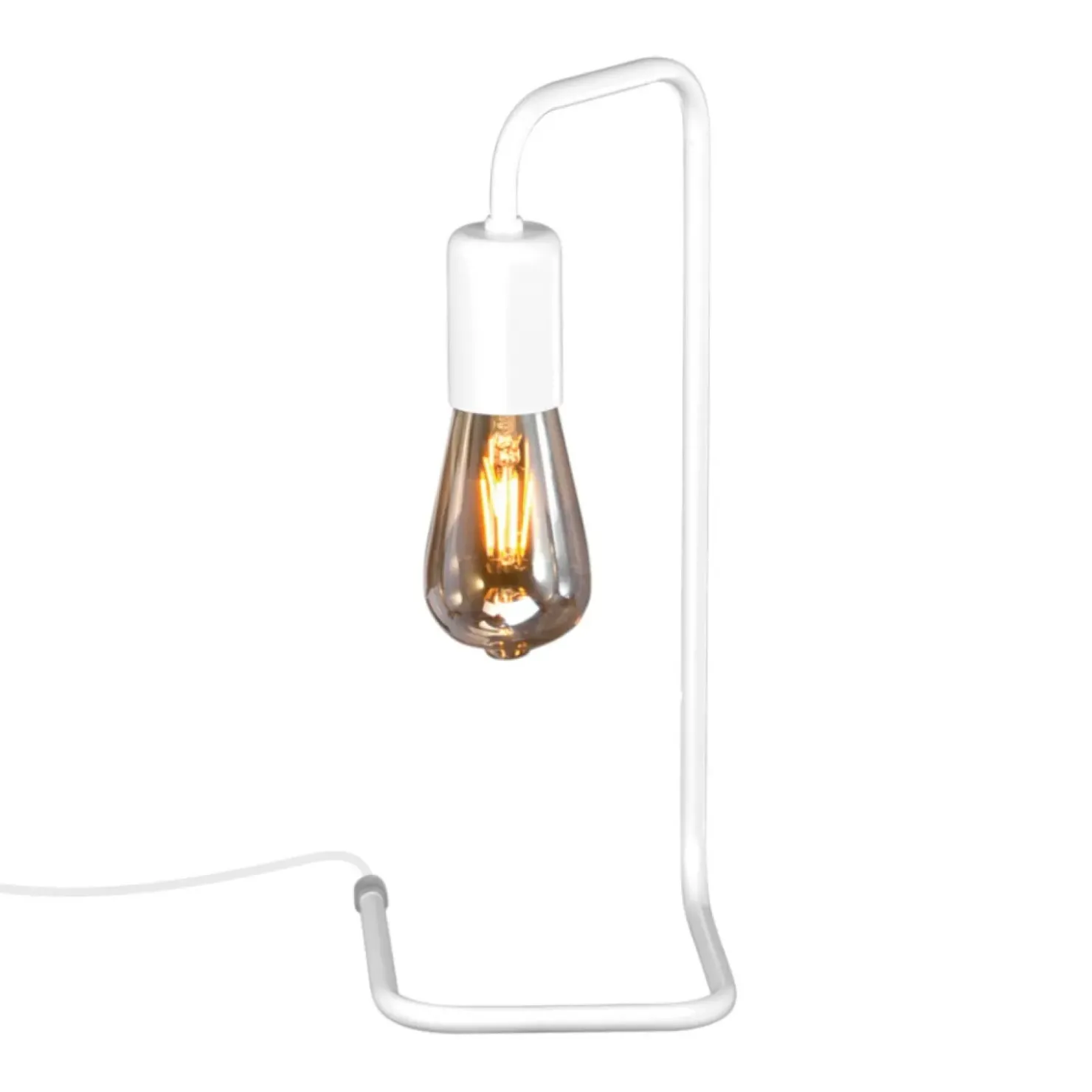 Biała, prosta, nowoczesna lampka stołowa K-4044 PEKA | Kaja*Sklep Kaja Shop
