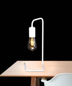 Biała, prosta, nowoczesna lampka stołowa K-4044 PEKA | Kaja*Sklep Kaja Shop