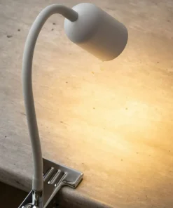 Biała, regulowana lampka biurkowa na klipsie TK 4559 z serii TOP*Sklep Kaja Best Sale