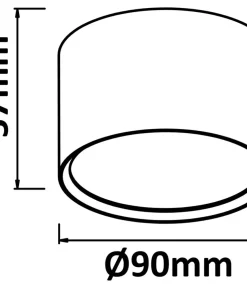 Biała tuba downlight LED do łazienki LP-6331/1C IP54 BK z serii KENDAL*Sklep Kaja Store