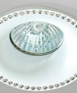 Białe oczko wpustowe z kryształkami AZ2738 ADAMO MIDST DIAMOND | Kaja*Sklep Kaja Cheap