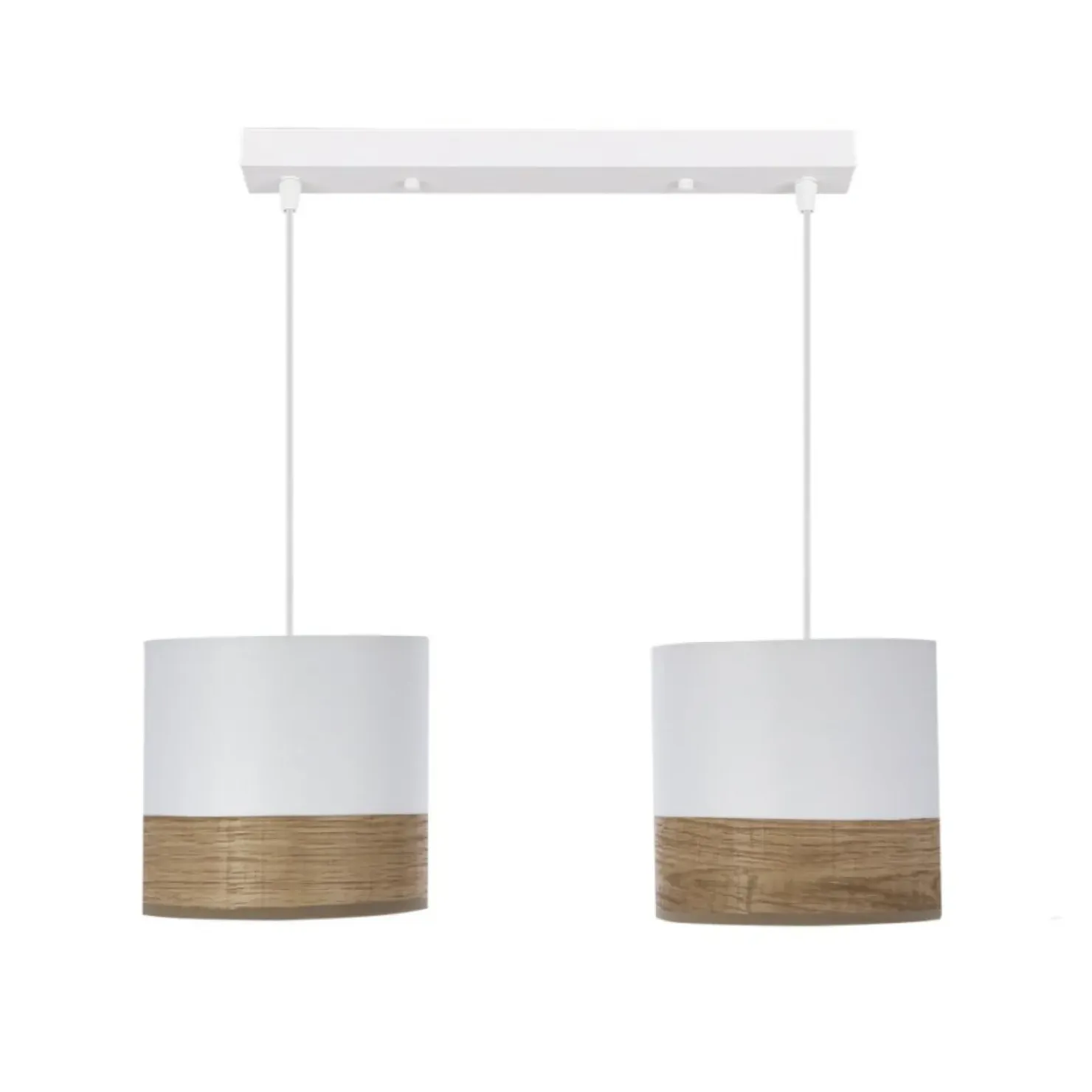 Discount Sklep Kaja Biało-brązowa lampa wisząca, na listwie 32-17543 z serii BIANCO | Kaja