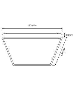 Biało-czarny plafon do korytarza, wbudowany LED ML7932 z serii QUADRO | Kaja Ośw*Sklep Kaja Discount