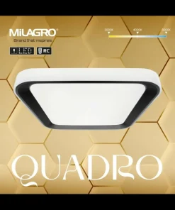 Biało-czarny plafon do korytarza, wbudowany LED ML7932 z serii QUADRO | Kaja Ośw*Sklep Kaja Discount