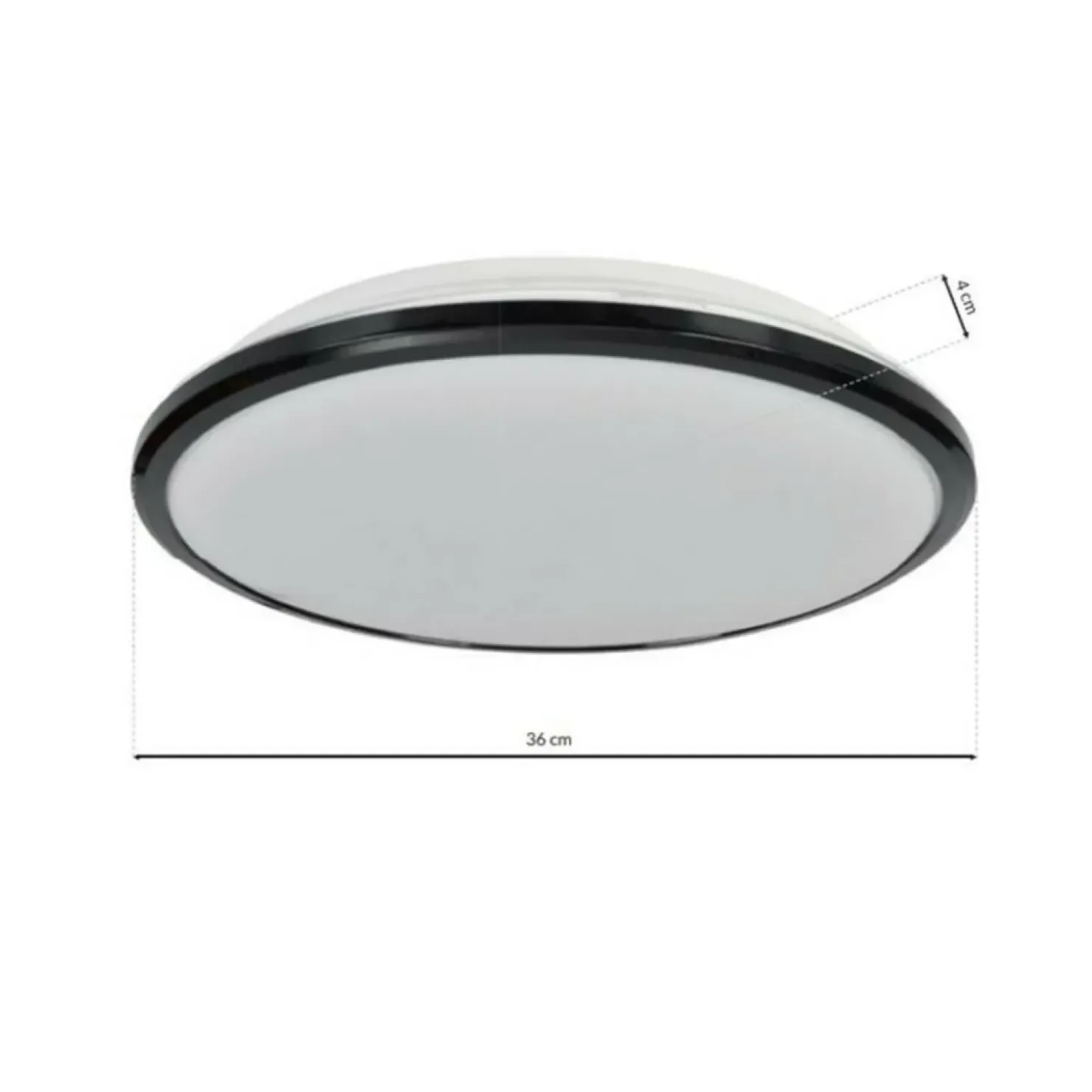Biało-czarny plafon sufitowy, ochrona IP44 ML6404 z serii TERMA | Kaja Oświetlen*Sklep Kaja Discount