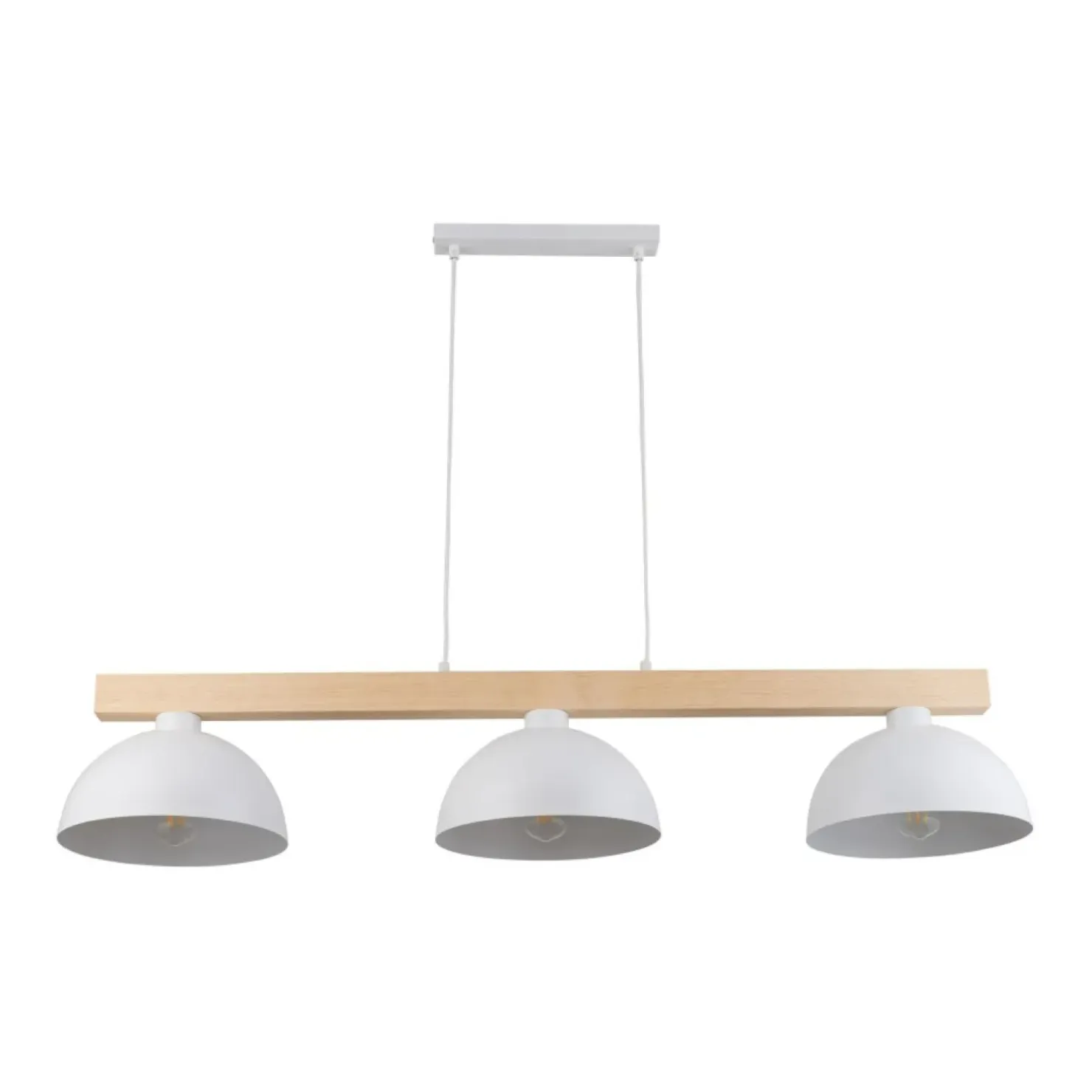 Best Sale Sklep Kaja Biało-drewniana lampa sufitowa nad stół TK 4712 z serii OSLO | Kaja
