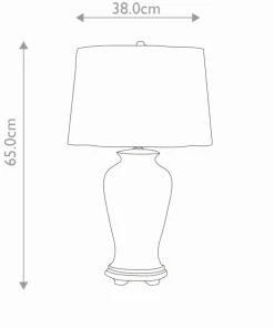 Biało-niebieska lampka stołowa DL-YING-TL z serii YING*Sklep Kaja Fashion