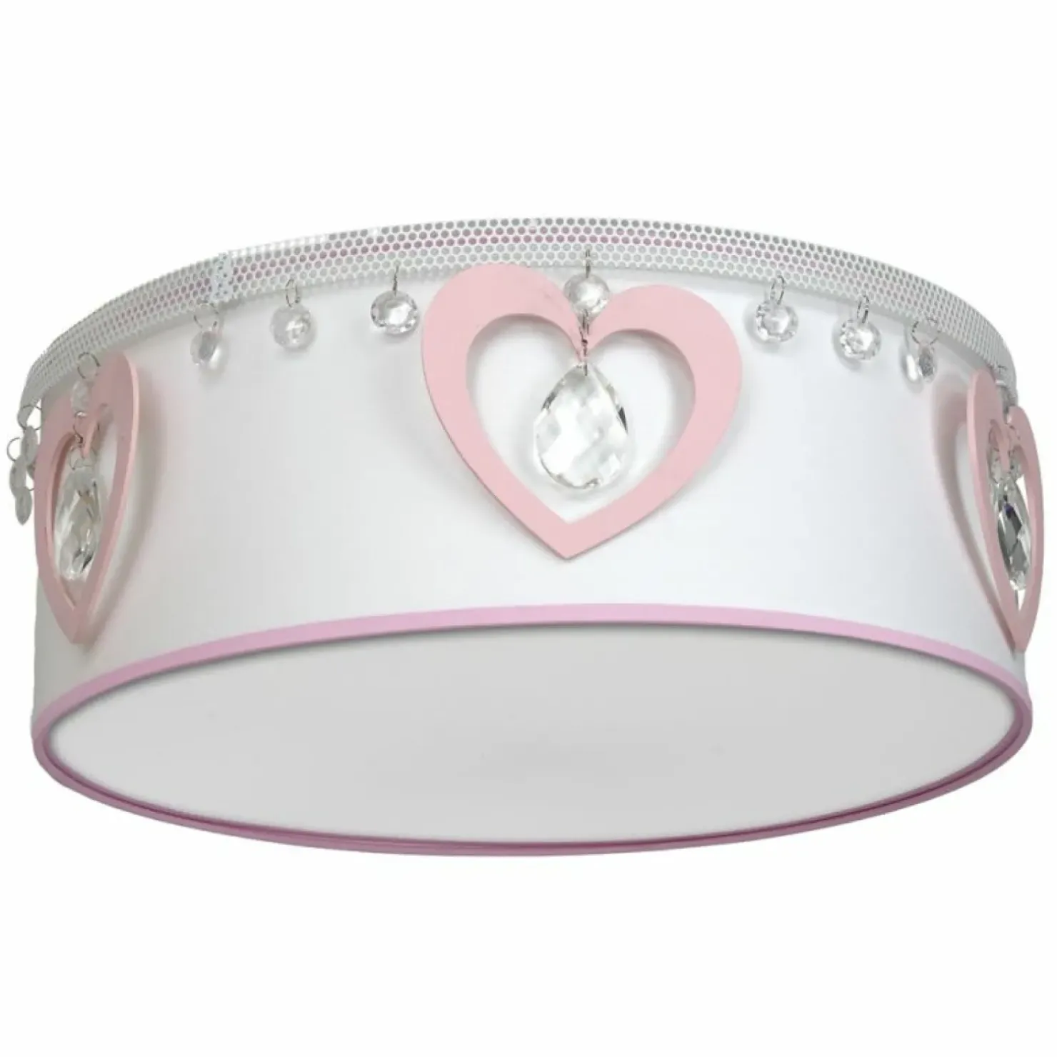 Cheap Sklep Kaja Biało-różowa lampa plafon dziecięcy - serduszka MLP8279 HEART | Kaja