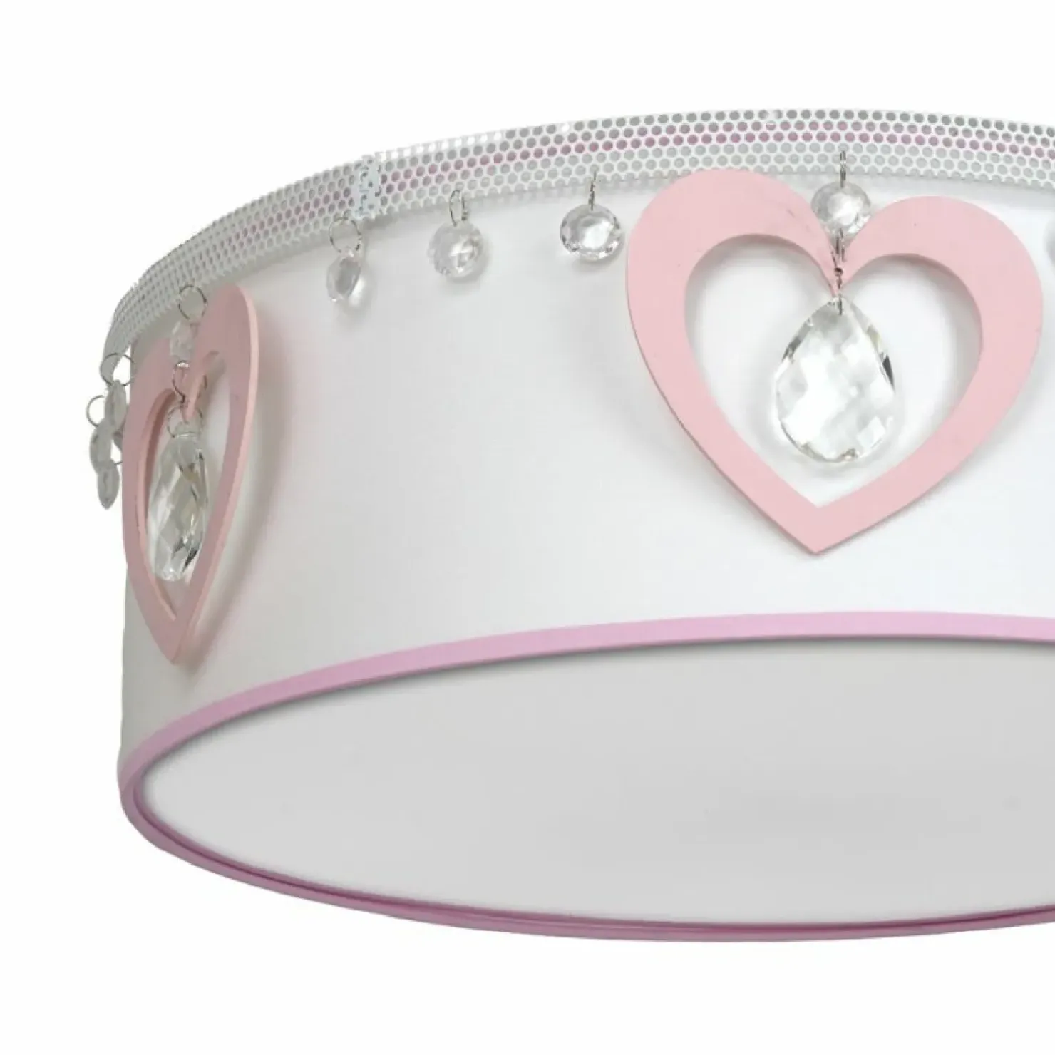 Cheap Sklep Kaja Biało-różowa lampa plafon dziecięcy - serduszka MLP8279 HEART | Kaja