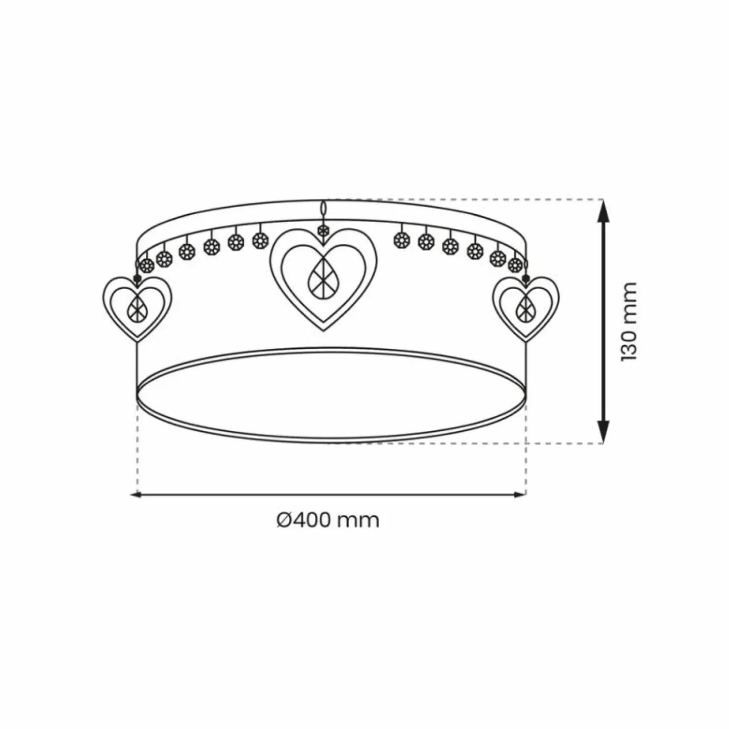 Cheap Sklep Kaja Biało-różowa lampa plafon dziecięcy - serduszka MLP8279 HEART | Kaja