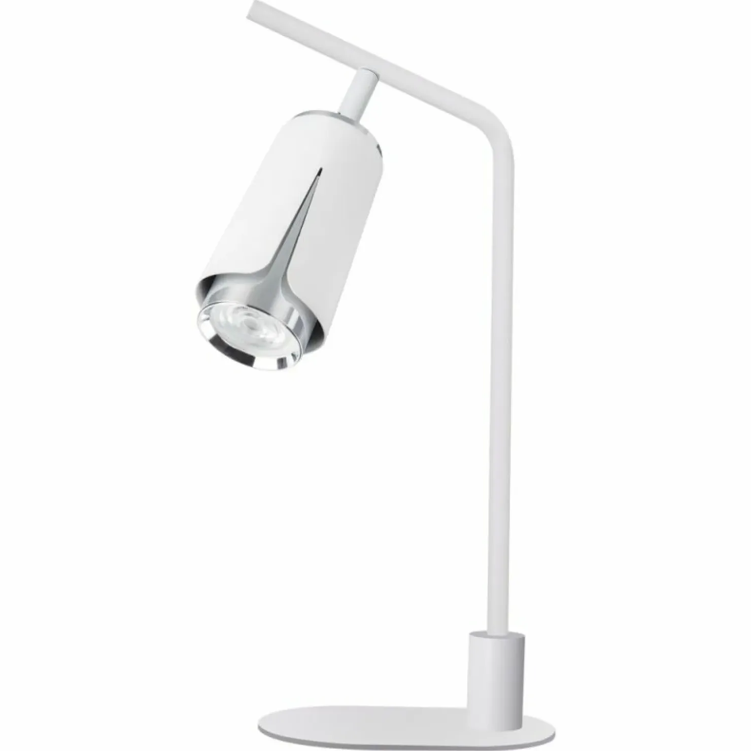 Biało-srebrna, nowoczesna lampka biurkowa ML0276 FLOWER | Kaja*Sklep Kaja Best Sale