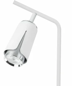 Biało-srebrna, nowoczesna lampka biurkowa ML0276 FLOWER | Kaja*Sklep Kaja Best Sale