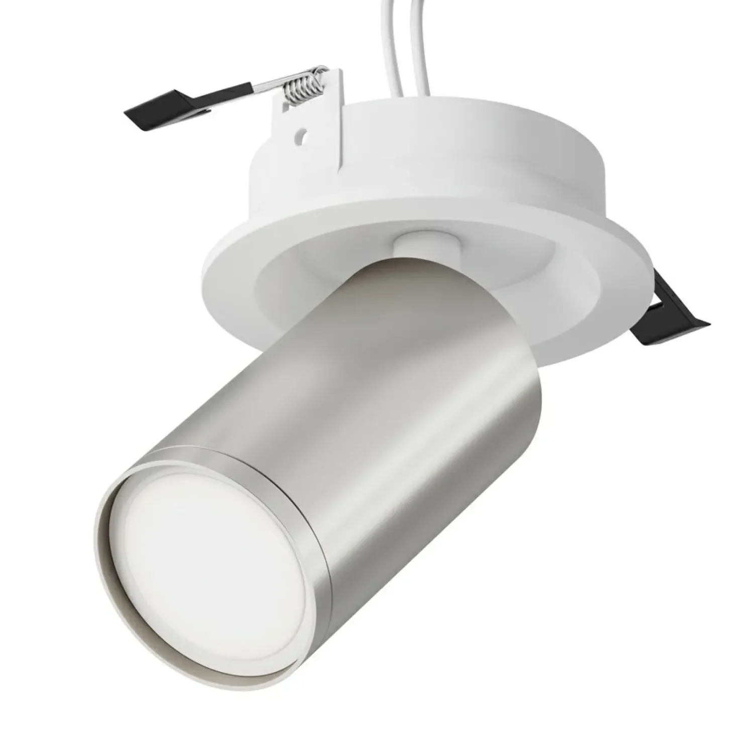 Biało-srebrny reflektor podtynkowy tuba C048CL-U-1WS z serii FOCUS S*Sklep Kaja New