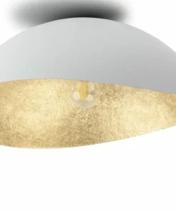 Biało-złota lampa sufitowa, unikalny plafon SIG 40611 z serii SOLARIS*Sklep Kaja New