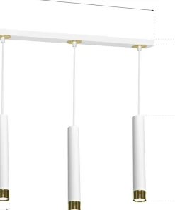 Best Sale Sklep Kaja Biało-złota lampa wisząca nad stół w jadalni MLP6236 z serii DANI | Kaja Oświetl