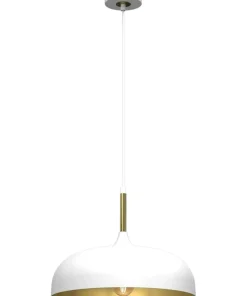 Outlet Sklep Kaja Biało-złota lampa wisząca, nad stolik kawowy MLP8031 z serii LINCOLN | Kaja Oświ