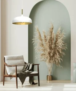 Outlet Sklep Kaja Biało-złota lampa wisząca, nad stolik kawowy MLP8031 z serii LINCOLN | Kaja Oświ