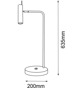 Biało-złota lampka na biurko, prosta forma ANT 8907 AMOS | Kaja*Sklep Kaja Hot