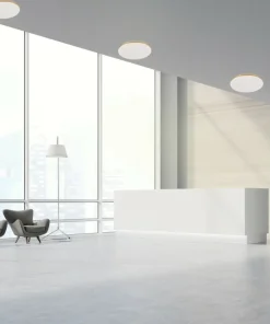 Biało-złoty plafon LED barwa neutralna LP-335/1C S 4GD – BABILON*Sklep Kaja Online