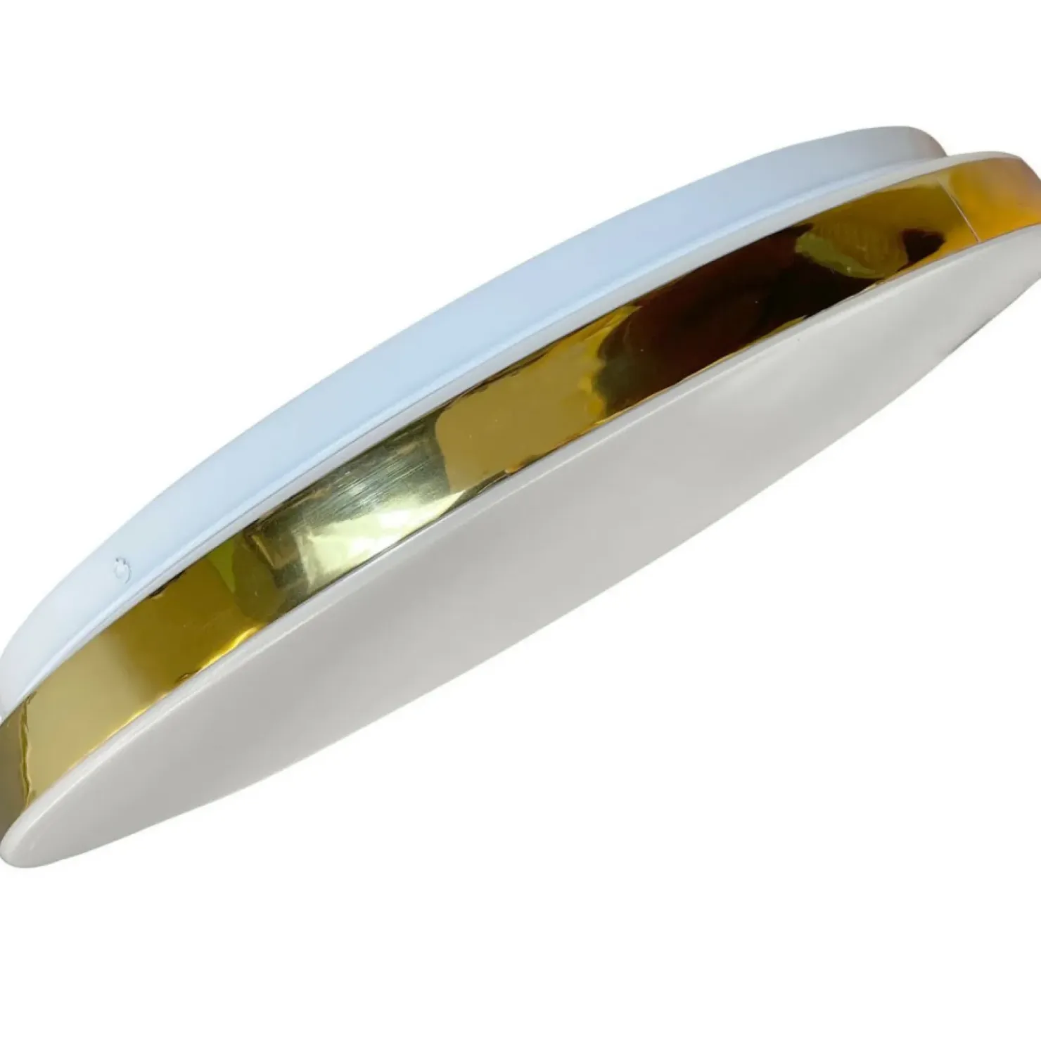 Biało-złoty plafon LED barwa neutralna LP-335/1C S 4GD – BABILON*Sklep Kaja Online