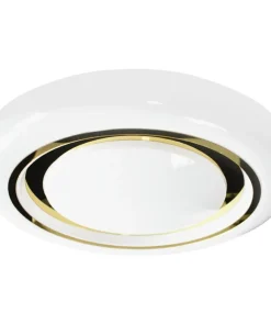 Biało-złoty plafon ze zintegrowanym LED-em ML8127 z serii MEGAN | Kaja Oświetlen*Sklep Kaja Shop